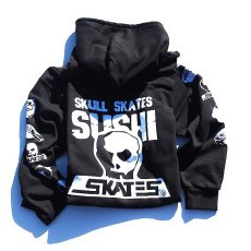 画像4: 【即購入可】Skull Skates / SUSHI ブラック パーカー (4)